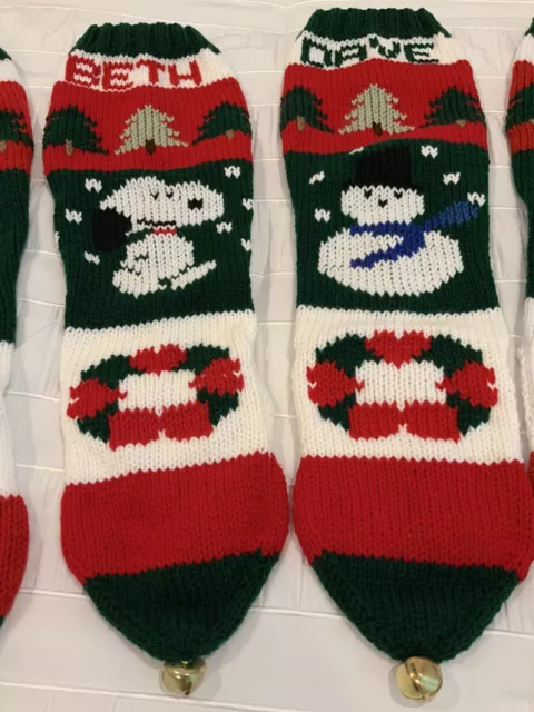 Hand Knitted Personalized Christmas Stockings