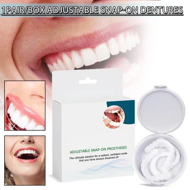 Adjustable Snap-On Dentures Tooth Cover False Teeth Upper Bottom Dental I