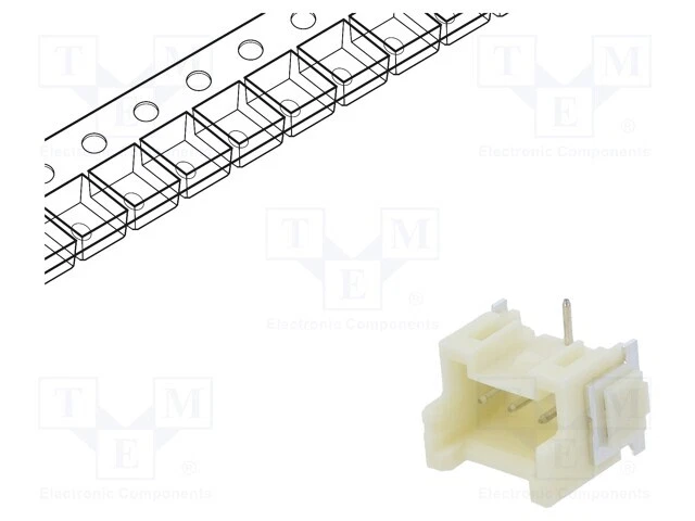 Douille 3A Xa Goupille : 3 2,5mm Smt Leitung-Platte 250V Homme
