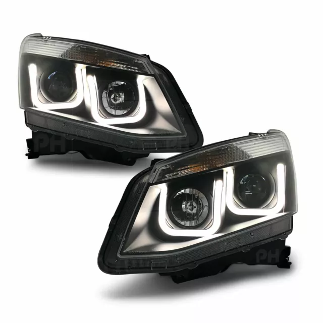 Black LED DRL Projector Head Lights for 2012-2016 ISUZU D-MAX DMAX UTE headlight