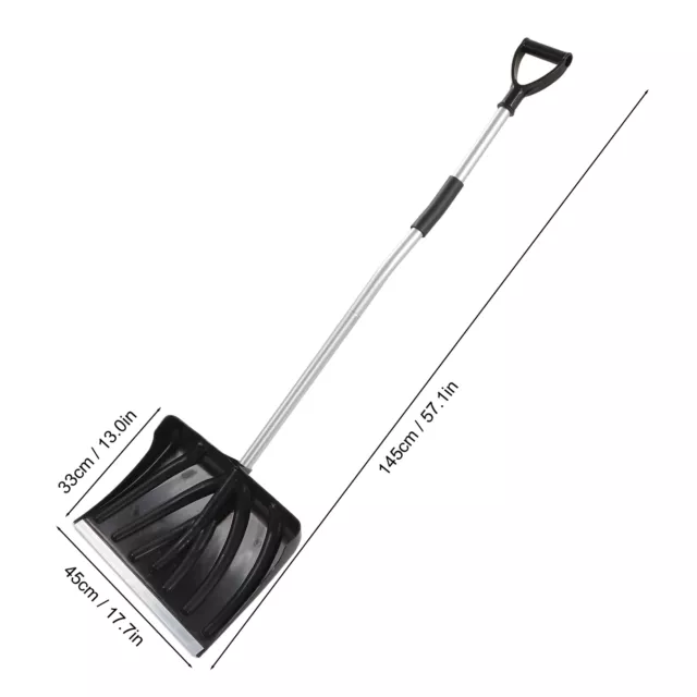Wide Snow Shovel 17.7in Width Large Capacity D Shaped Handle Detachable SL