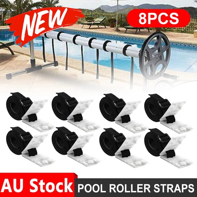 8PACKS POOL COVER Straps Solar Blanket Roller Swimming Bubble