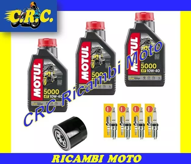 Kit Tagliando Honda Transalp 600-650 Filtro Olio+4 Candele+3Lt Olio 10W40