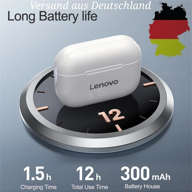 Kopfhörer Bluetooth 5.0 Lenovo LP1s Ohrhörer Headset Touch Control mit Ladebox..