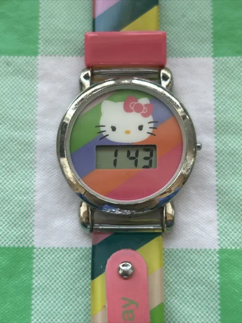 Sanrio Hello Kitty Rainbow Plastic Digital Watch - HK1793