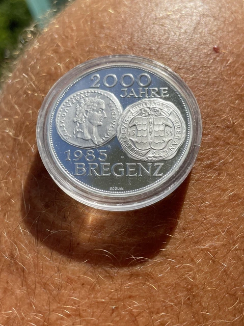1985 Austria Silver 500 Schillings Coin Near Mint Condition - Bregenz