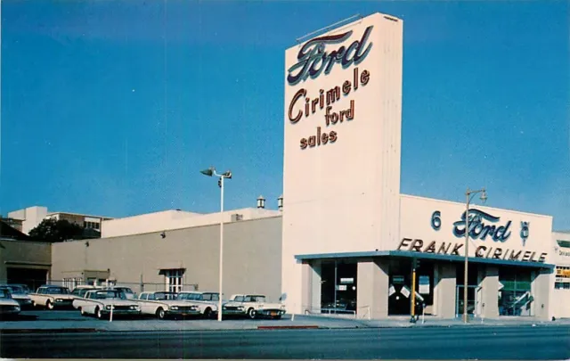Postcard Cirimele Ford Dealership, Oakland, California - circa 1960s