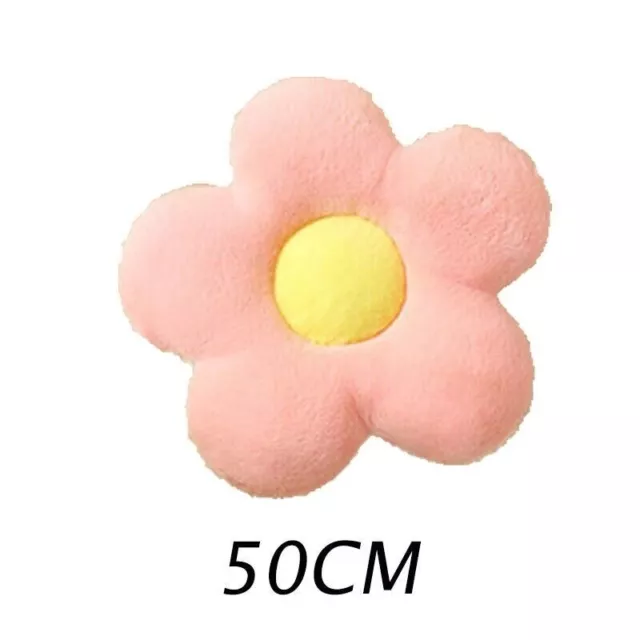 New 50CM Pink Soft Stuffed Plush Daisy Flower Cute Cushion Throw Pillow Decor UK