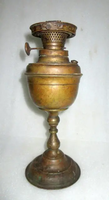 Antik Alt Handgeschnitzt Solid Messing Kerosene Faltbar Wandbehang Lampe Indien
