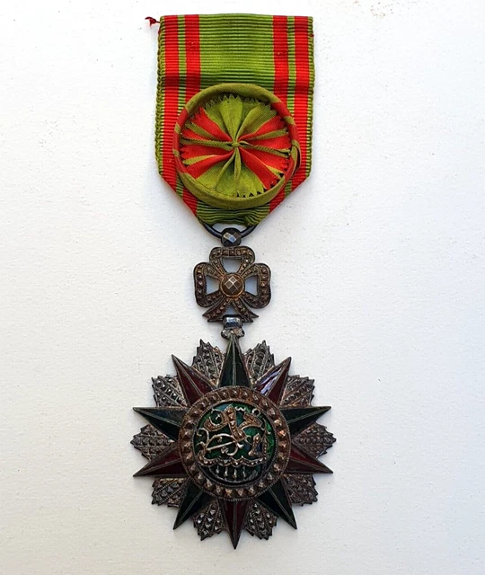 Croix De Chevalier Nicham Iftikar – Ordre Français En Argent émaillé