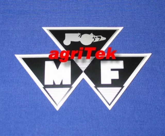 Typenschild Markenzeichen Aufkleber MF Logo Emblem Massey Ferguson 100 x 63mm 2