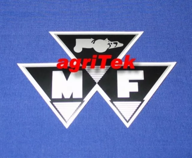 Typenschild Markenzeichen Aufkleber MF Logo Massey Ferguson 152 x 100mm