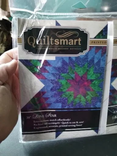 NIP Quiltsmart 38” Lone Star Printed Interfacing, Classic Quilts Modern Methods