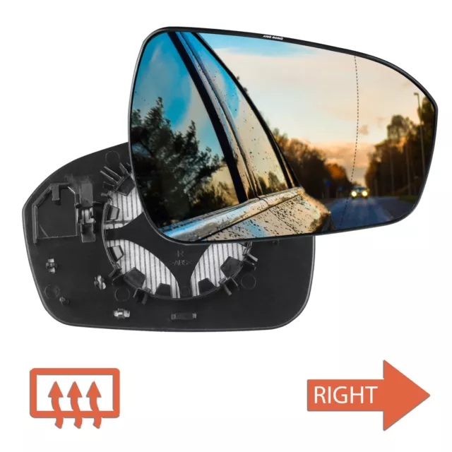 For Ford Mondeo MK5 2014-2022 Heated Convex Wing Mirror Glass Right Driver Side