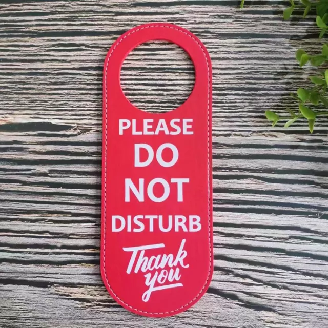 Please Do Not Disturb Cuir Artificiel Porte Bouton Cintre Signe 22.5 8.5cm 2