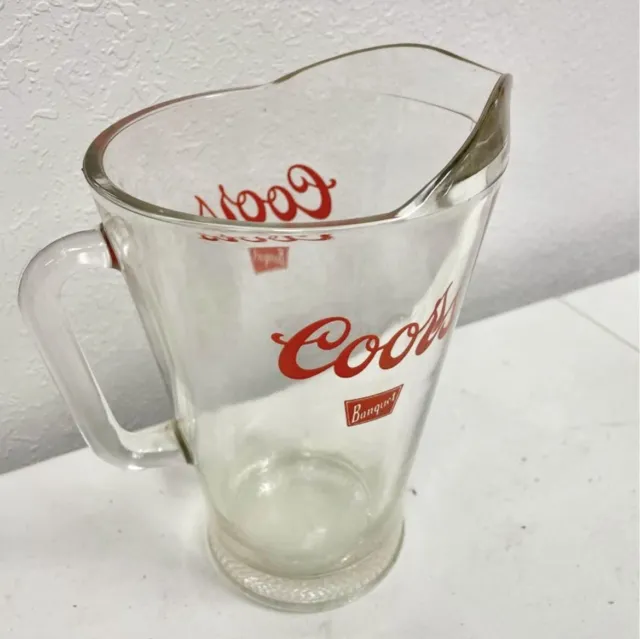 Vintage coors glass pitcher Man Cave Garage