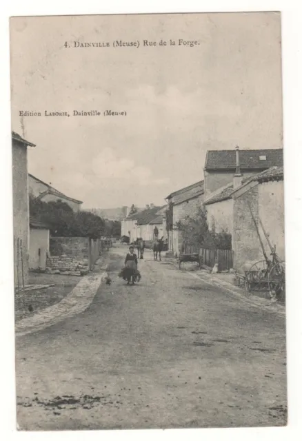 Cpa 55 - Dainville : Rue De La Forge (Meuse) Écrite