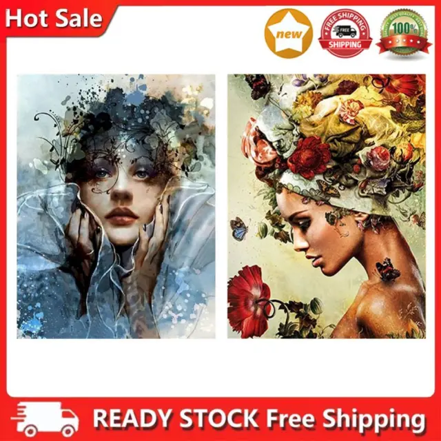 Elegant Women Oil Paint By Numbers Kits DIY Craft Coloring Drawing Home Decor
