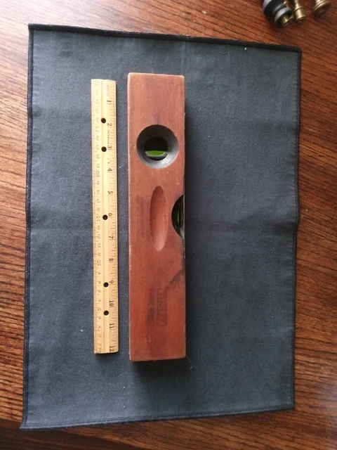 Original Stanley Rule No. 104 Bubble Level Carpenters Sweetheart Wood USA VTG