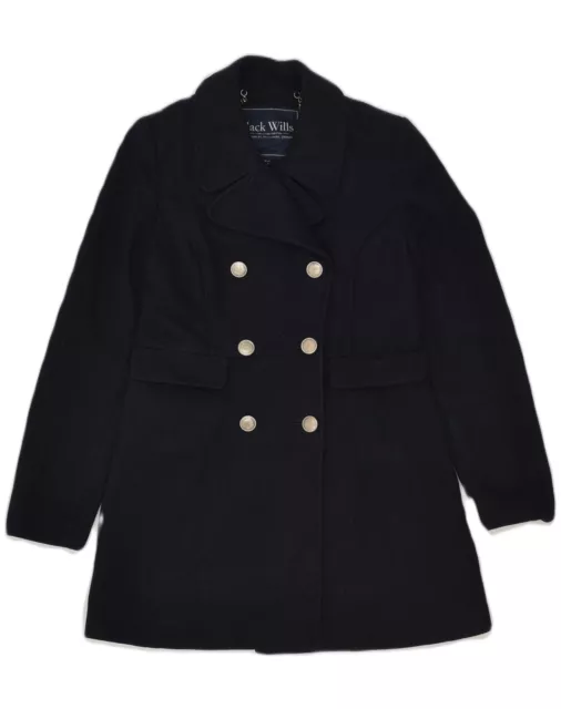 JACK WILLS WOMENS Pea Coat UK 10 Small Navy Blue Wool ZG01 41.09