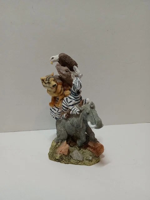 Safari Animal Resin Statue Elephant, Tiger, Zebra, Tiger, Alligator, & Eagle