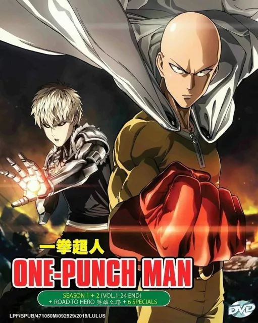 One Punch Man Complete Season 1 & 2 English Dubbed DVD 24 Eps + OVA + TV Spe