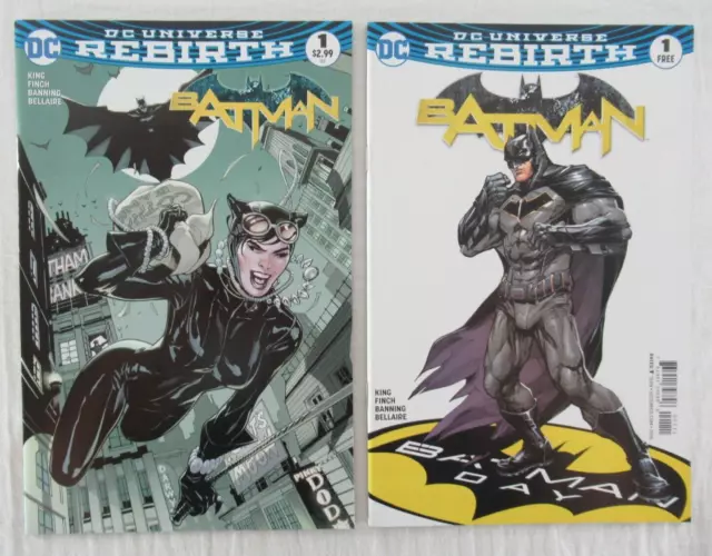 Batman #1 Midtown Exclusive & Batman Day Variant Set DC Comics 2016 Rebirth