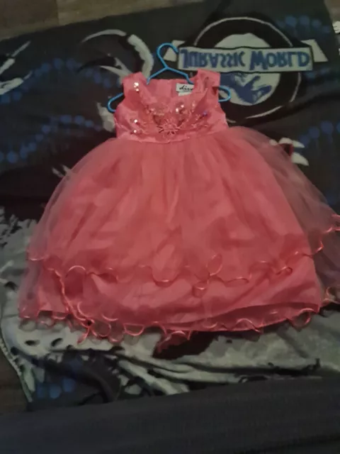 Girls Diva Behavior Peach Dress Sz 4t