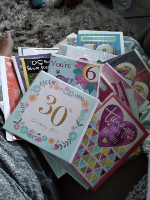 Job Lot Numbered Birthday Cards 95 Bn 3