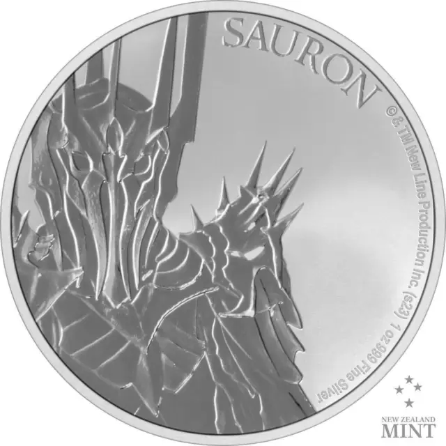 2023 Niue Lord of the Rings Sauron 1oz Silver BU Coin