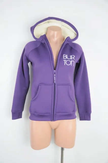 Burton Jacket Womens Medium Purple Long Sleeve Hood Pockets Sherpa Lined