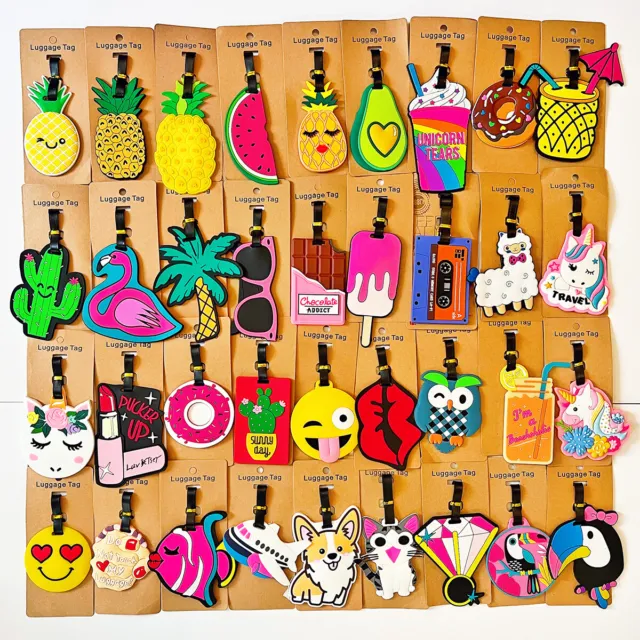 Large Novelty Fashion Luggage Tag Funky Holiday Suitcase Label Animals Kids