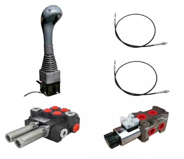 1x Simple Effet  Distributeur hydraulique 3 sections Joystick Câble 40L ouvert