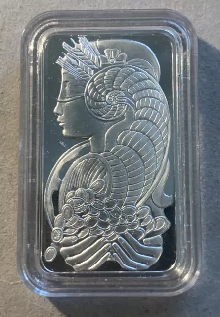 PAMP Suisse 1 Oz Lady Fortuna 999.0 Fine Silver .999 Bullion Bar In Capsule.