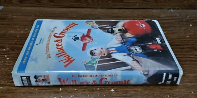 THE INCREDIBLE ADVENTURES of Wallace Gromit (VHS, Clamshell, 2000, BBC