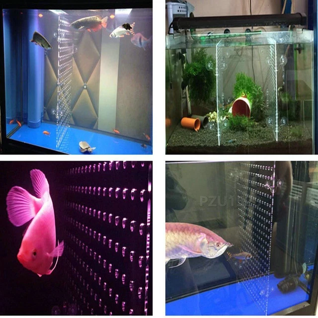 Aquarium Acrylic Divider Full Holes 4pcs Suction Cup Free Betta Guppies 3