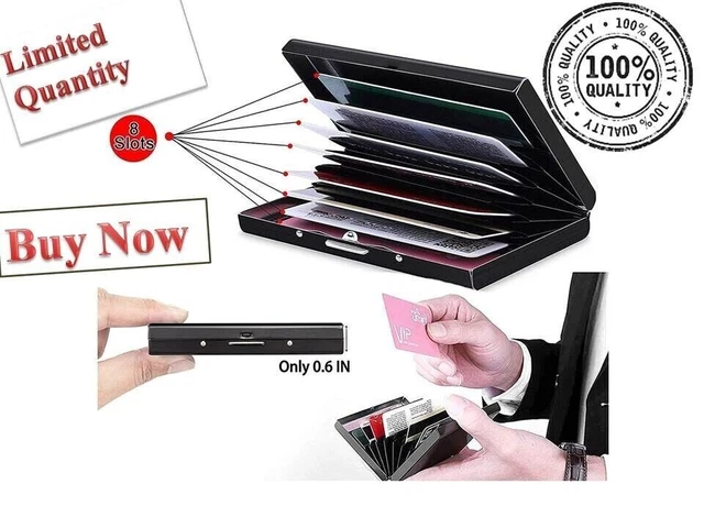 Lock Slim Wallet Secure Men Women RFID Blocking Money Credit Card Holder Wallets