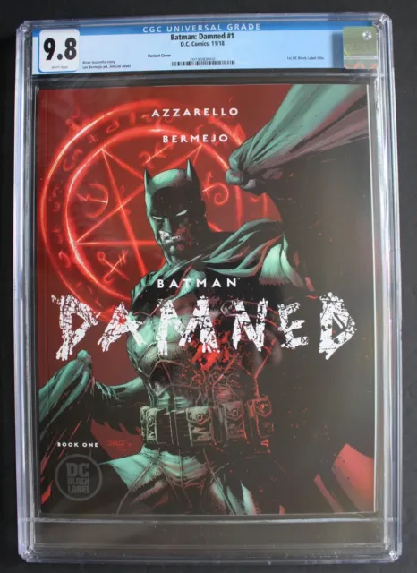BATMAN: DAMNED #1-B DEATH of JOKER 2018 JIM LEE Variant Banned 1st Print CGC 9.8