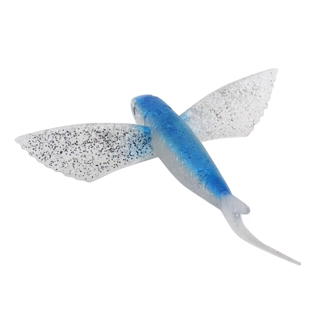 Leures Poissons Volants Pour Pêche En Mer – Lot De 2, Corps Souple, Réalistes