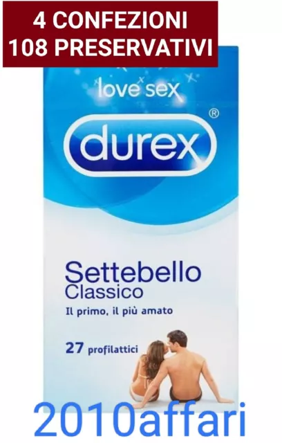 Durex Love Sex Settebello Classique 27 Preservatifs Classique - 108 Preservatifs