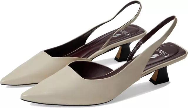 Franco Sarto Women's Devin Pointed Toe Kitten Heel Slingback Pump