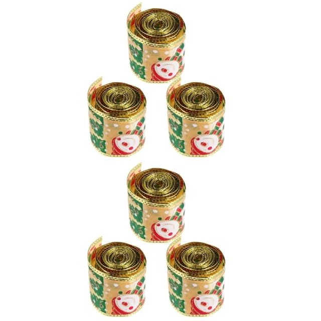 2x Schöne Mehrzweck Exquisite Weihnachten Handwerk Weihnachtsband Verpackung Wei