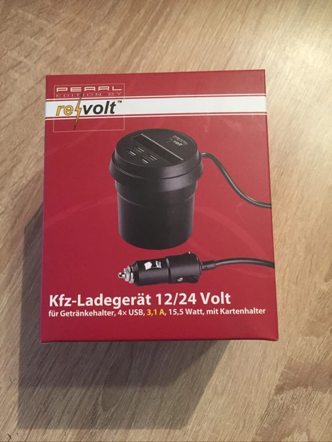 Kfz USB Ladegerät Mit Passform Für Getränkehalter