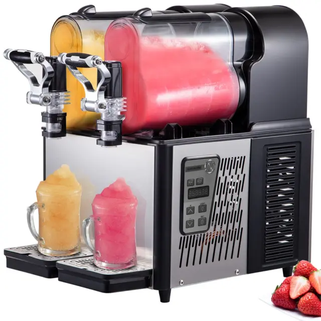 Slushy Machine, 3L X 2 Daiquiri Machine Commercial, Single Bowl Frozen Drink Slu