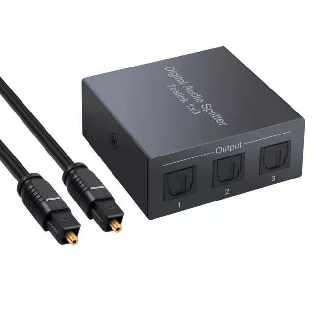 Commutateur audio numérique répartiteur 1x3 répartiteur optique SPDIF Toslink