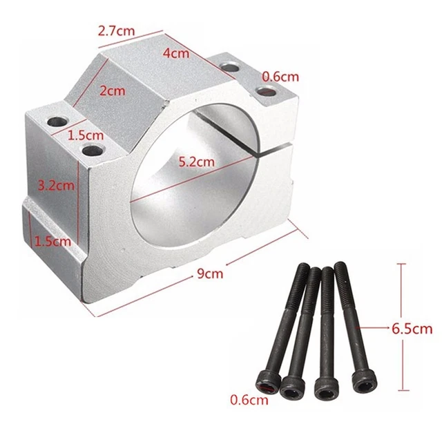Bride Support Moteur CNC 65mm - Aluminium, Pour Gravure Et Impression 3D