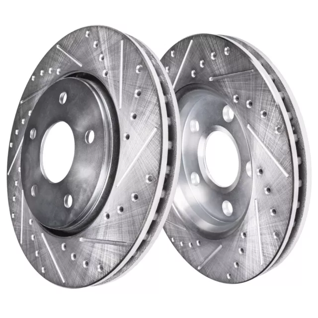 Front Drilled Disc Brake Rotors for Mercedes-Benz C300 C350E E300 E350 GLC300 3