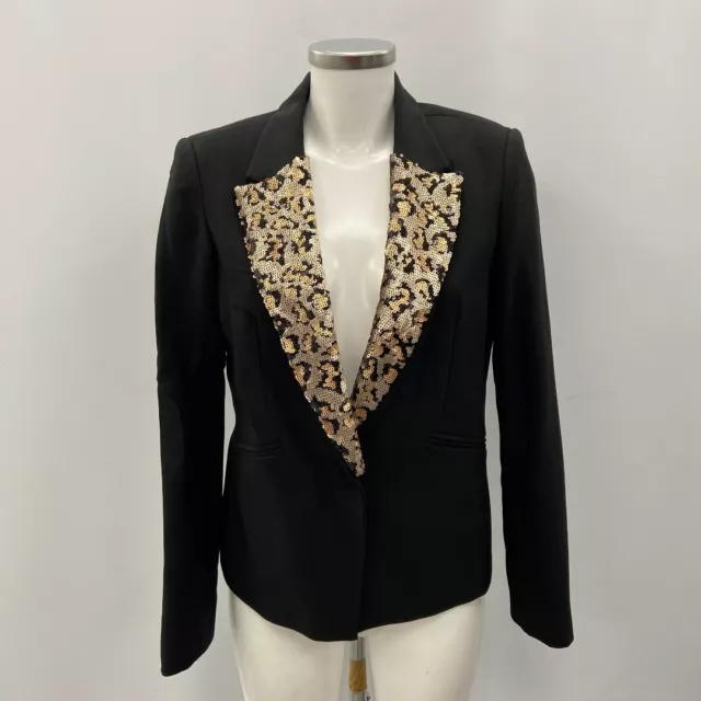 Biba Blazer Women's UK Size 12 Black Gold RMF52-RH