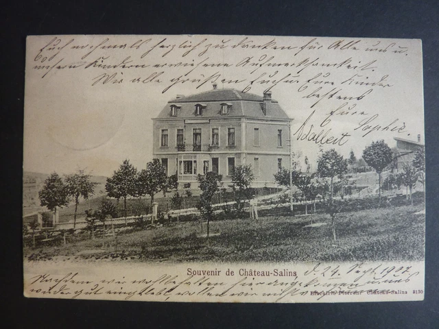 CHATEAU SALINS Moselle CPA 57 souvenir de ...