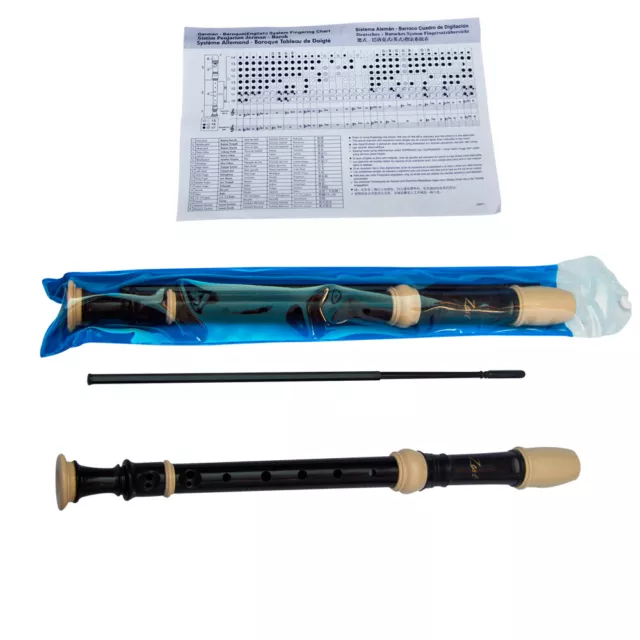 Zest Descant Soprano Recorder - School Recorder with Cleaning Rod & Case 3-piece